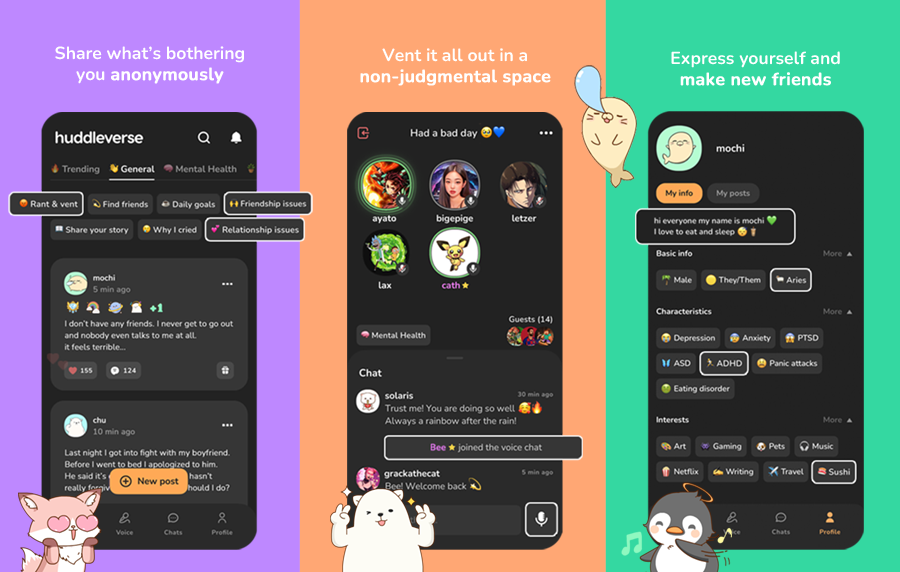 Huddlehumans Launches Huddleverse: A Groundbreaking Social Mental Health App 🟠